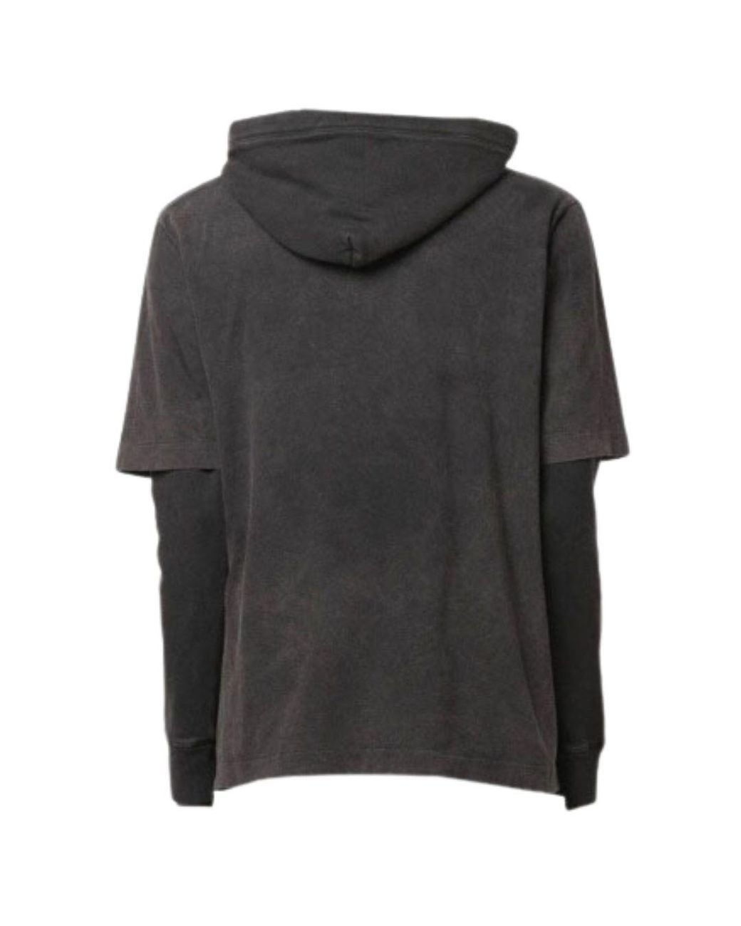 Off-White c/o Virgil Abloh Black Gm Vintage Double Sleeve Hoodie for men