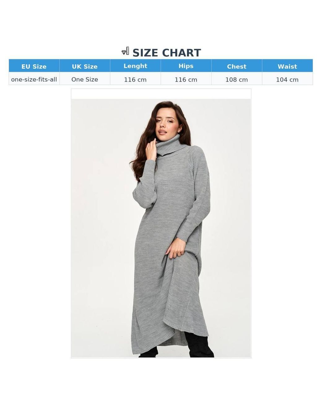 Love Lace Gray Autumn Knitted Long Sleeve Jumper Dress