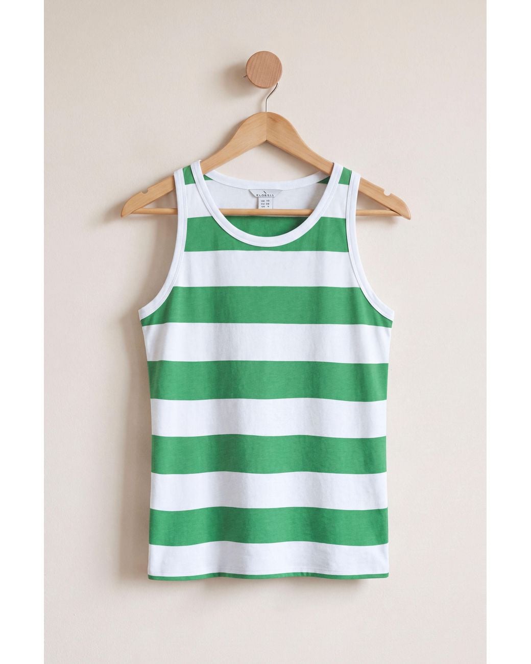Enorsia Green Essential Stripe Tank Top