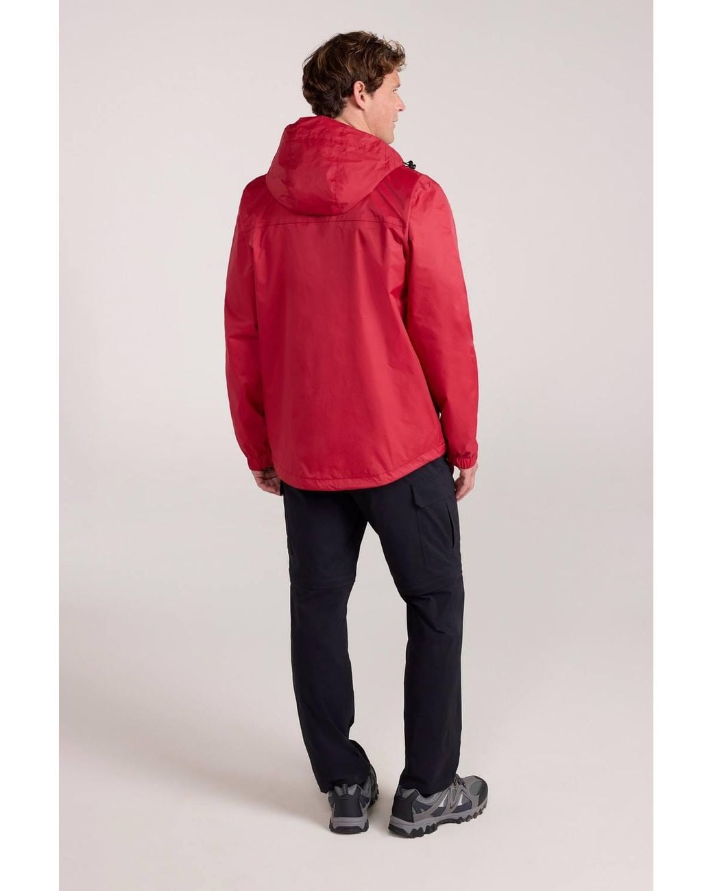 Mountain Warehouse Red 'Torrent' Waterproof Travelling Rain Jacket 2000Mm for men