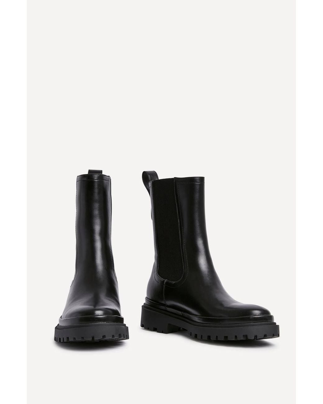 Linzi Black Command Chunky Chelsea Boots