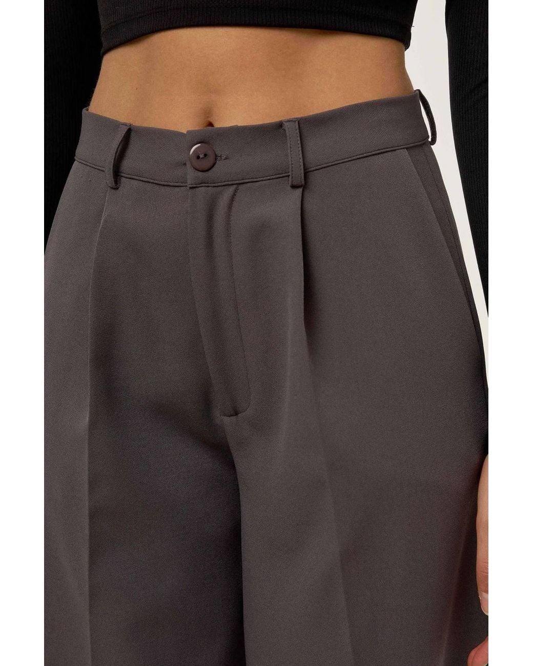 Hiccup Gray High Waist Wide Leg Pants