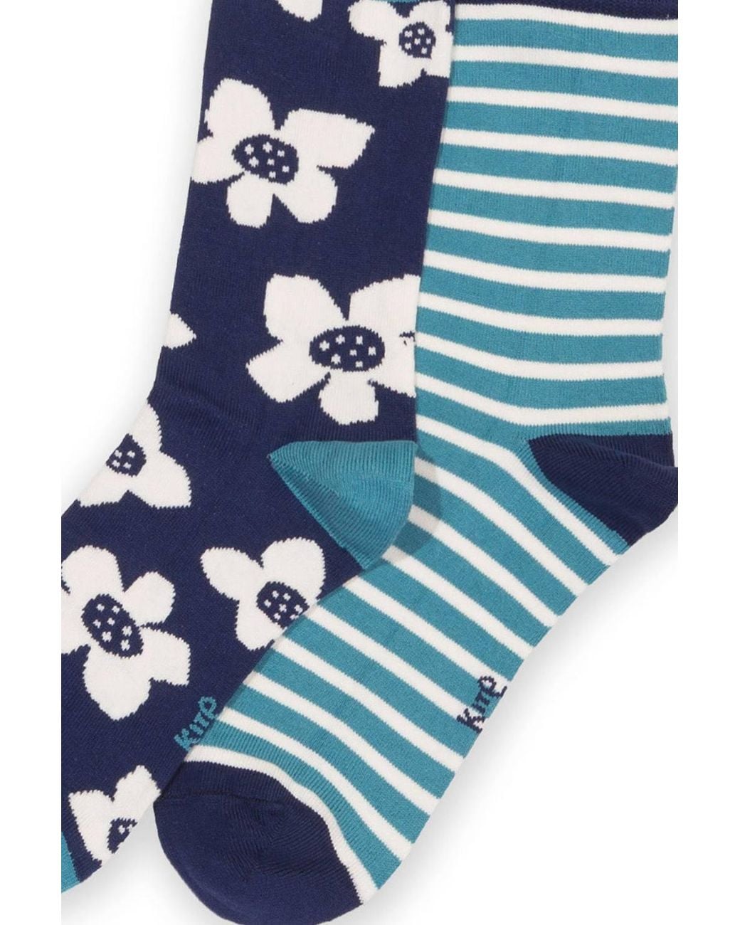Kite Blue Paper Petals Socks