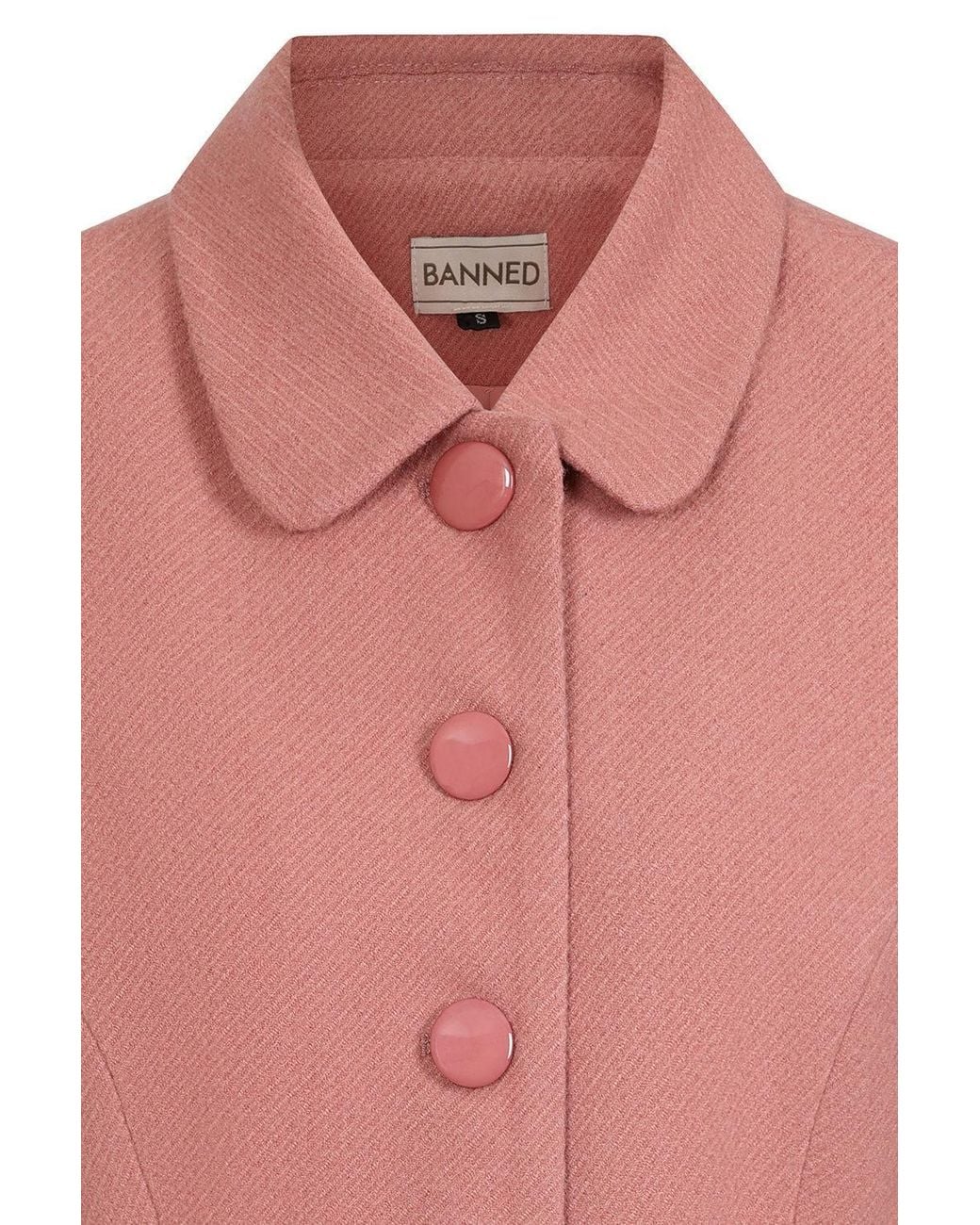 Banned Retro Pink Midge Bon Ton Jacket