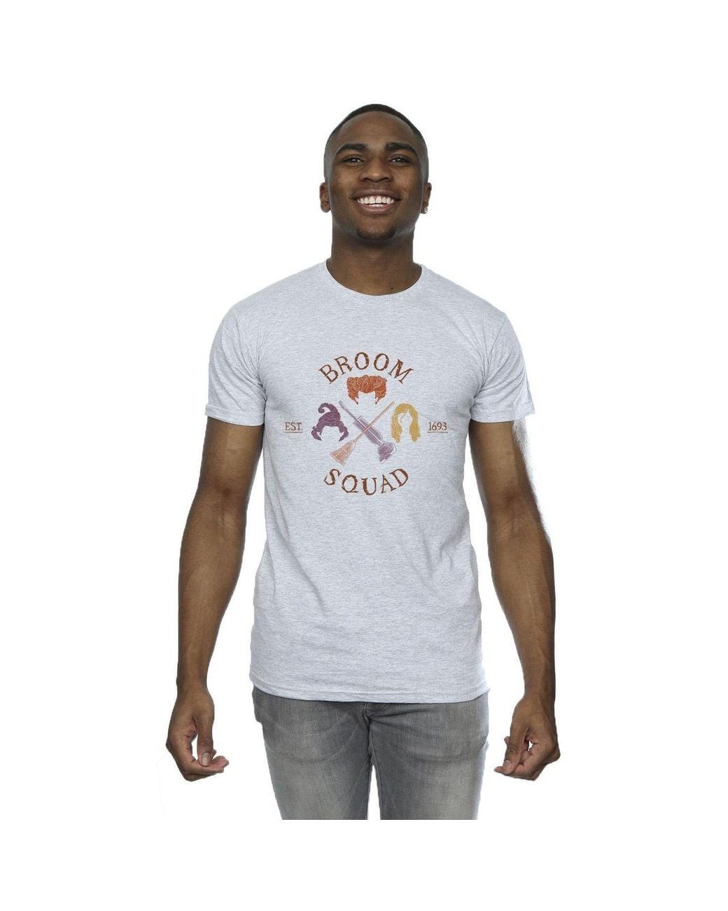 Disney White Hocus Pocus Broom Squad 93 T-Shirt for men