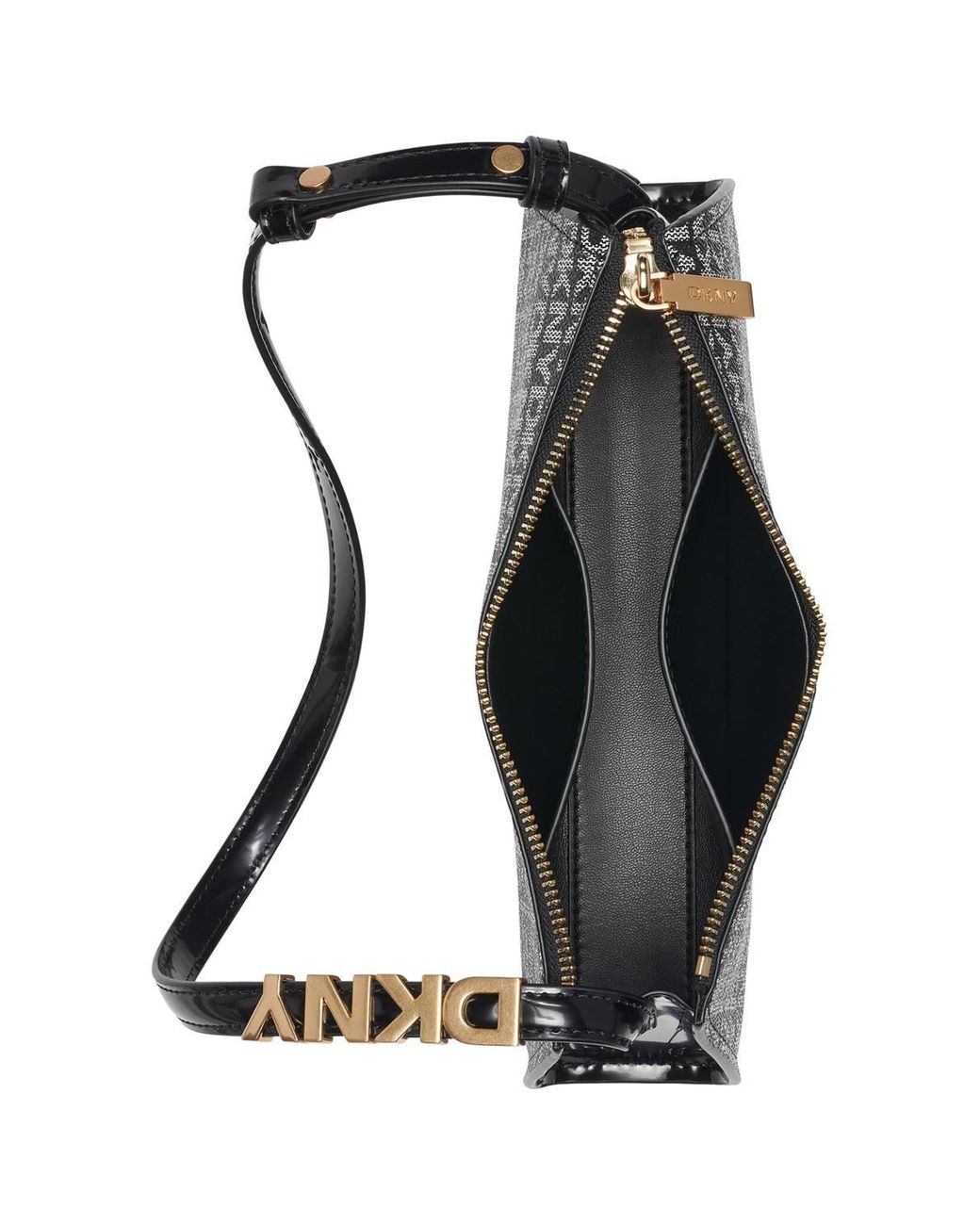 DKNY White Avril Shoulder Hobo Bag Logo