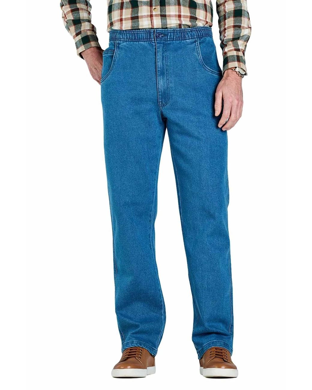 Chums Blue Elastic Waist Denim Jeans for men