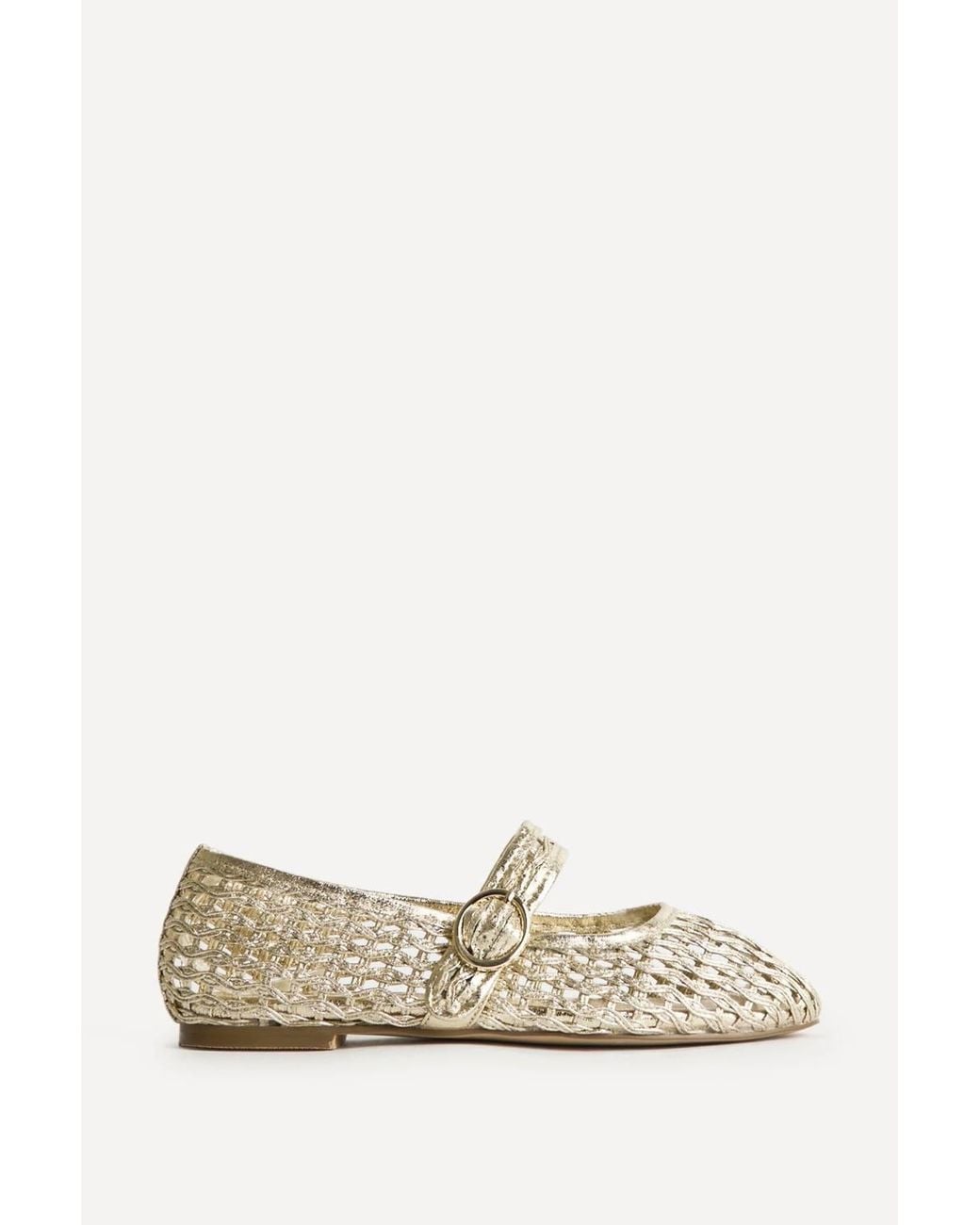 Linzi White Venice Mesh Mary Jane Pumps