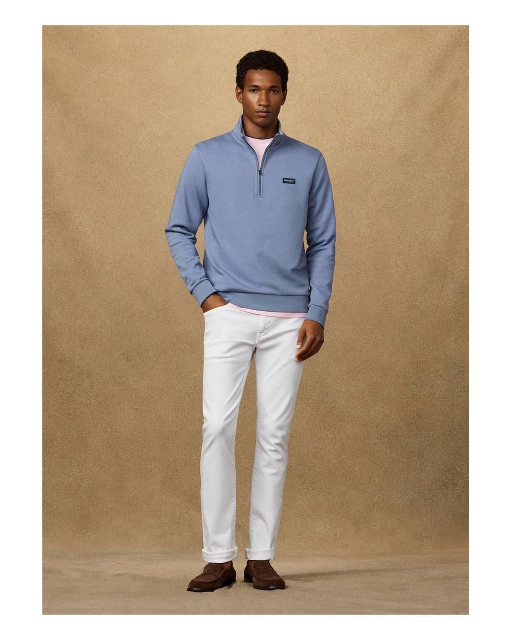 Hackett Blue Heritage Badge Sweatshirt for men