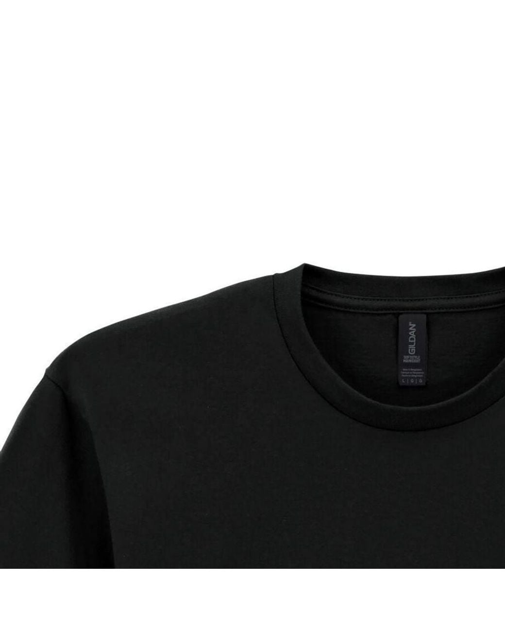 Gildan Black Softstyle Midweight T-Shirt for men