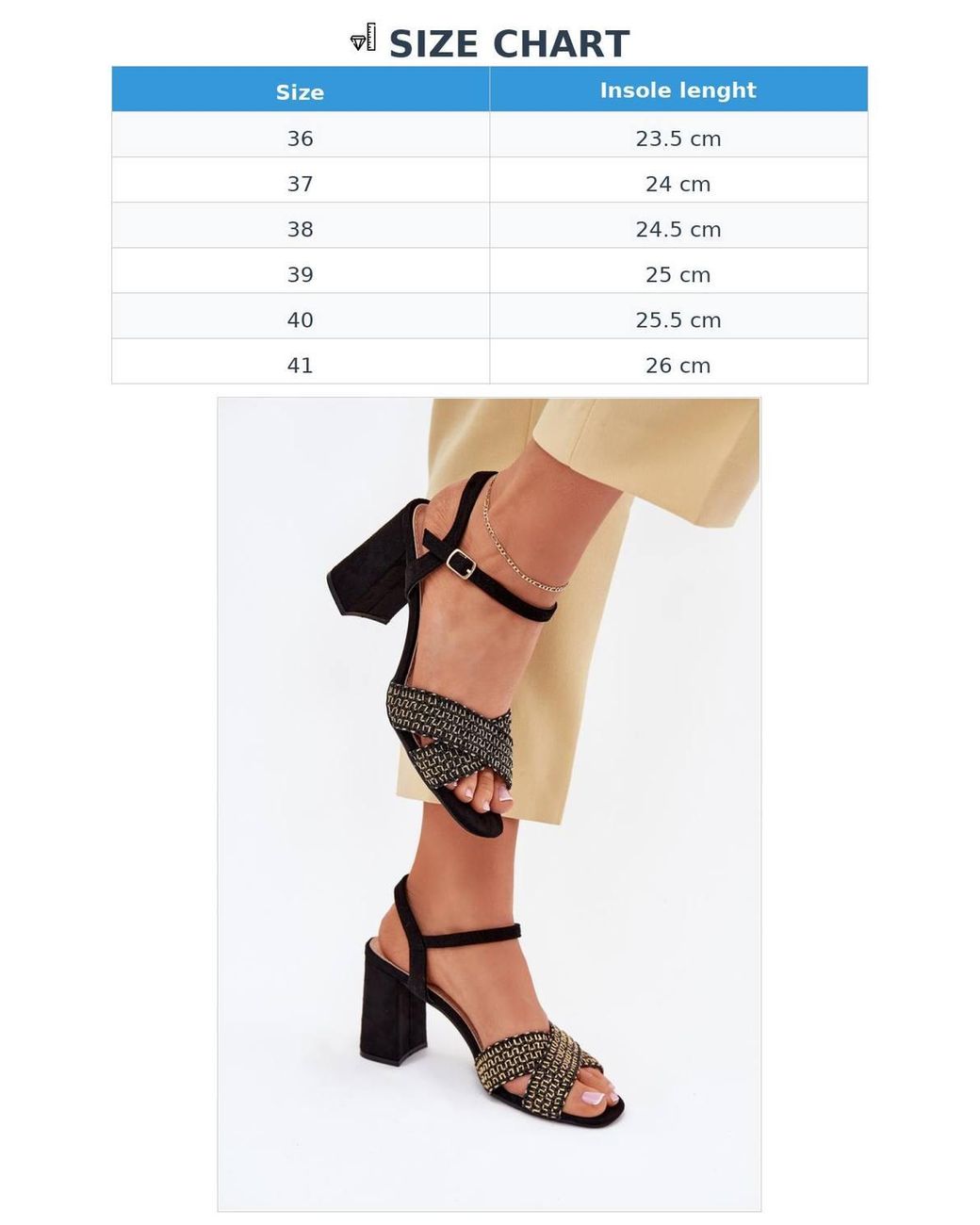 Love Lace Black Suede Heel Sandals With Intertwined Front Straps Buckle