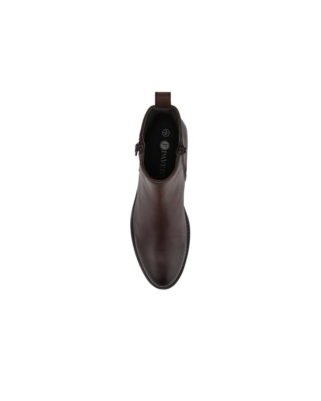 Pavers Brown Smart Breathable Leather Ankle Boots