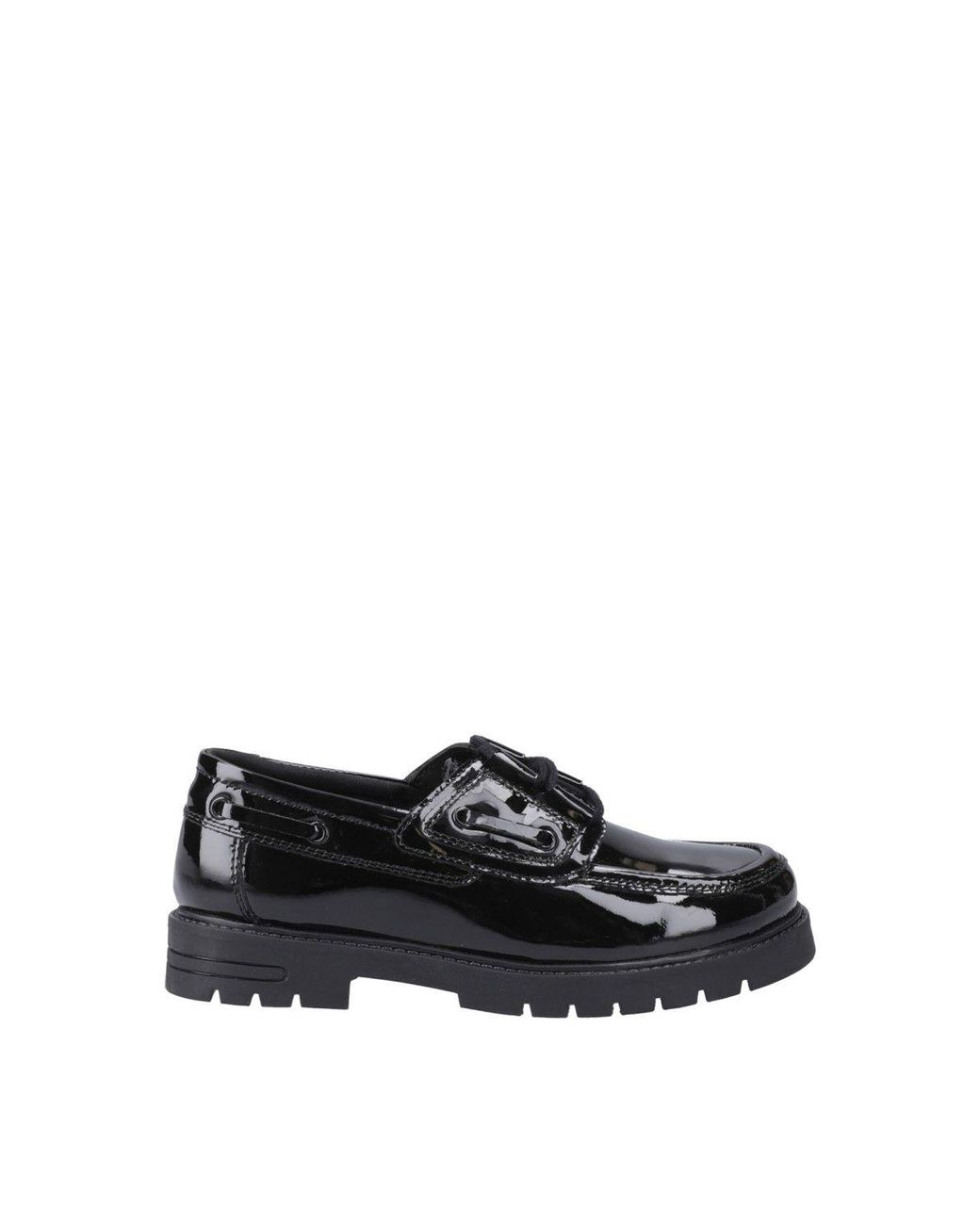 Hush Puppies Black Lucy Patent Junior