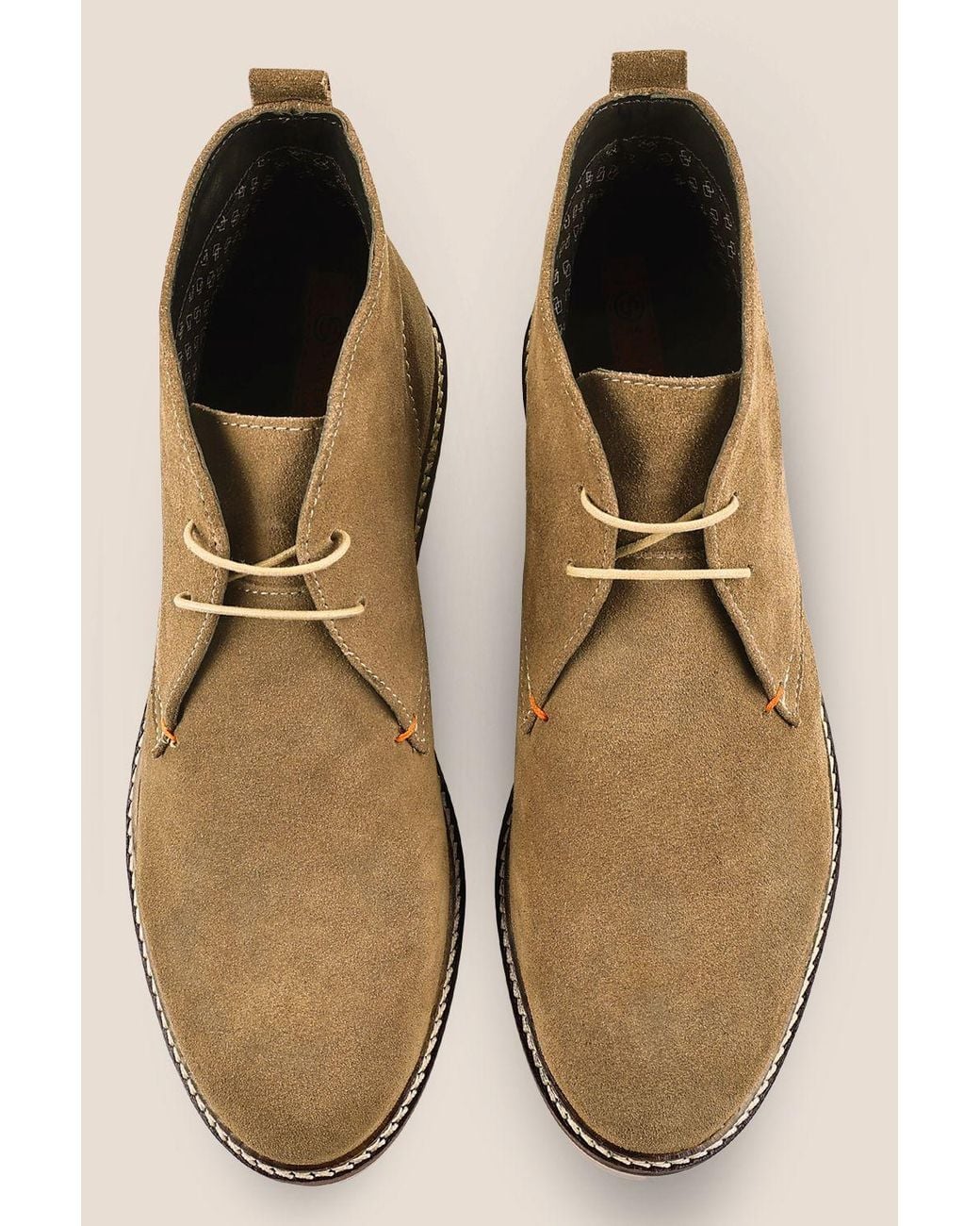 Silver Street London Gray Newington Suede Leather Lace Up Chukka Boots for men
