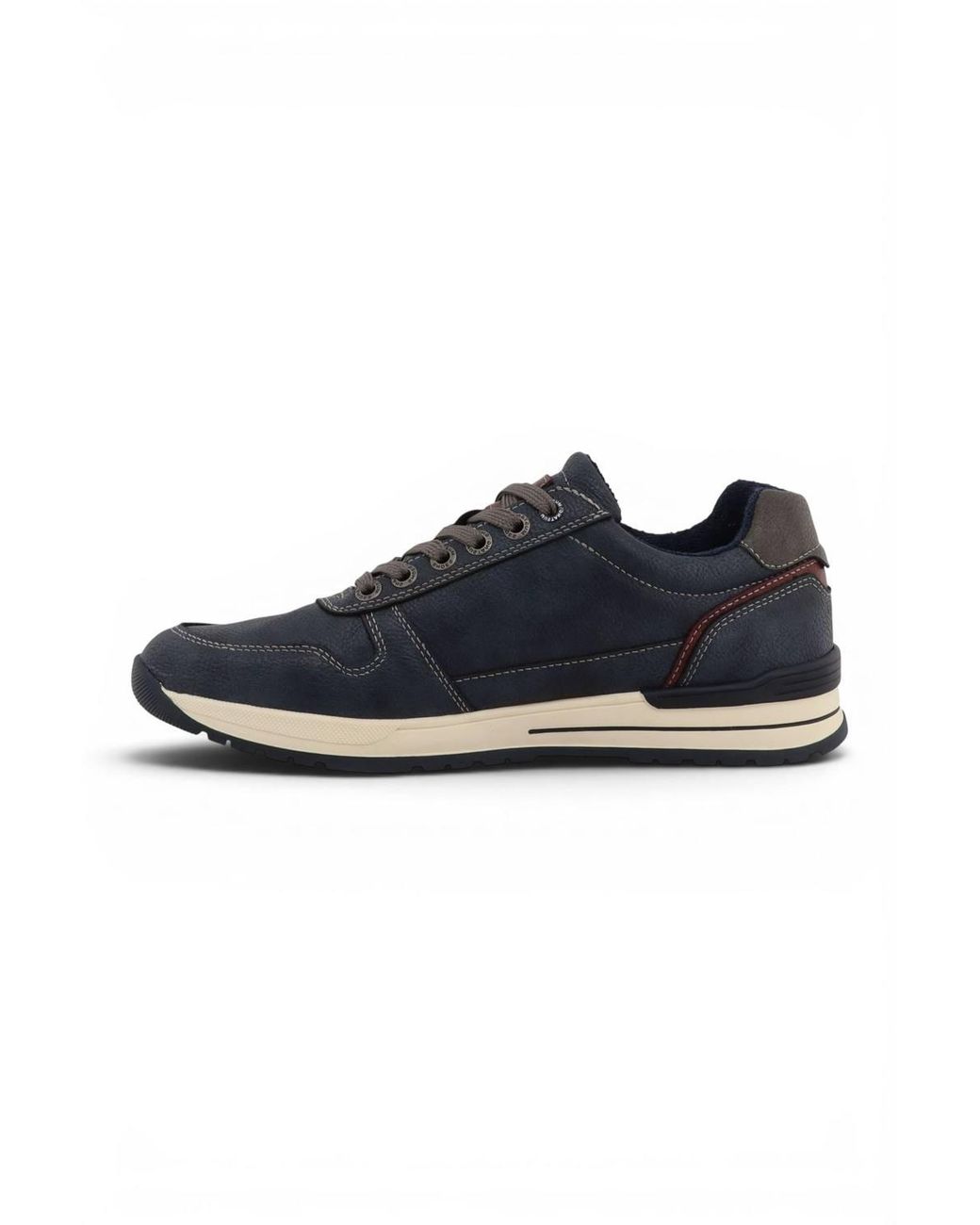 Infinity Leather Black Mustang Faux Leather Trainer Sneaker Shoes for men