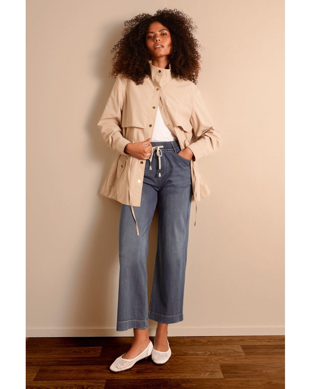 Blue Vanilla Blue Wide-Flared Button Up Jeans