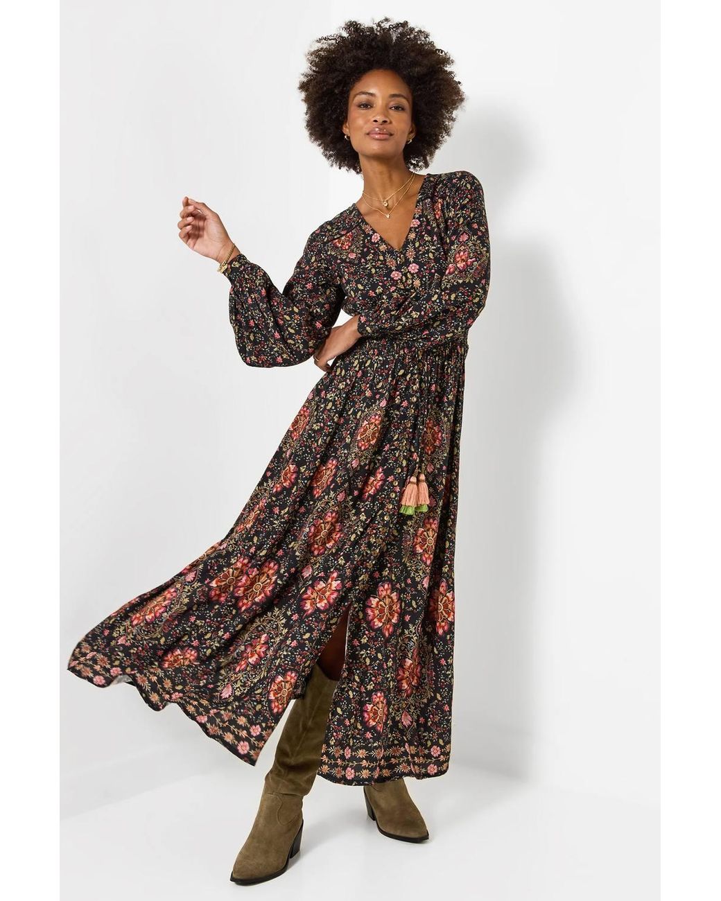 Joe Browns Brown Boho Dreams Long Sleeve Maxi Dress