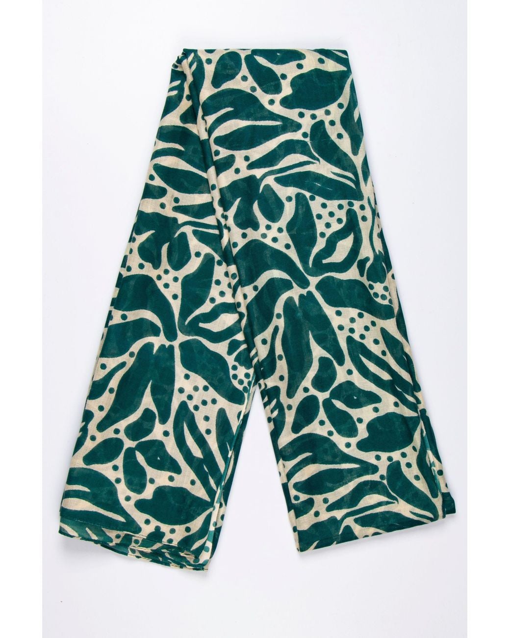 SARTA Green Allie Lightweight Floral Scarf
