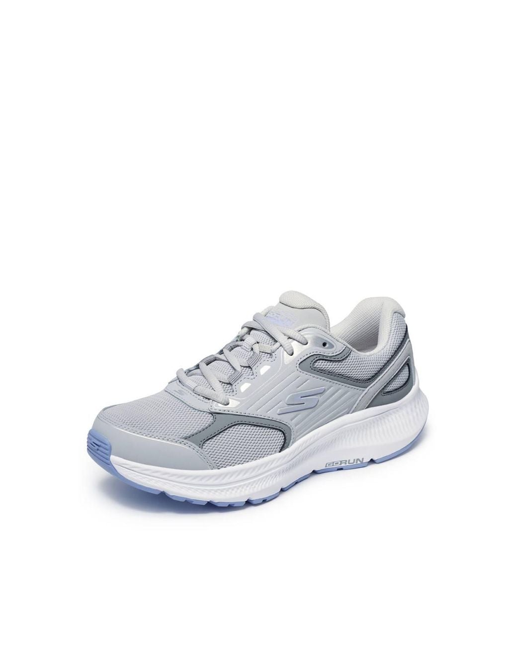 Skechers White Go Run Consistent 2.0 Advantage Leather Overlay Lace Up Leather