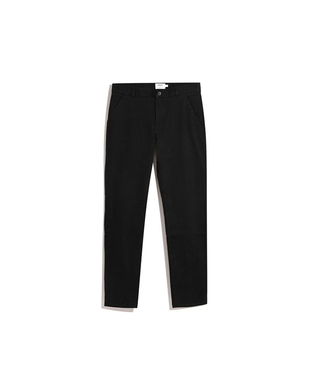 Farah Black Elm Stretch Chino Trousers for men