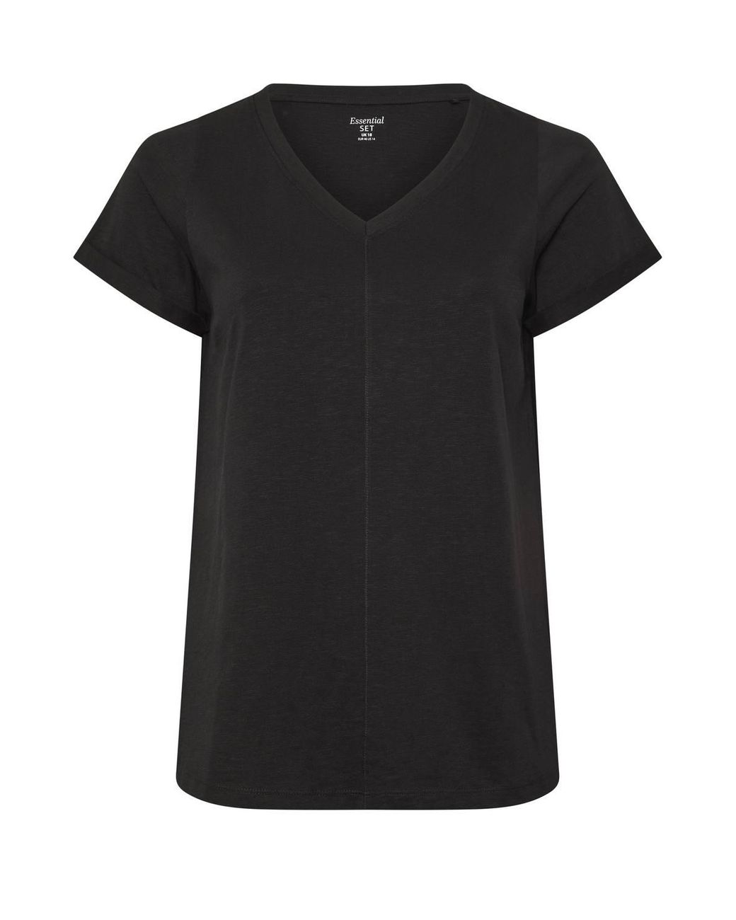 Evans Black 3 Pack Cotton V-Neck Tops