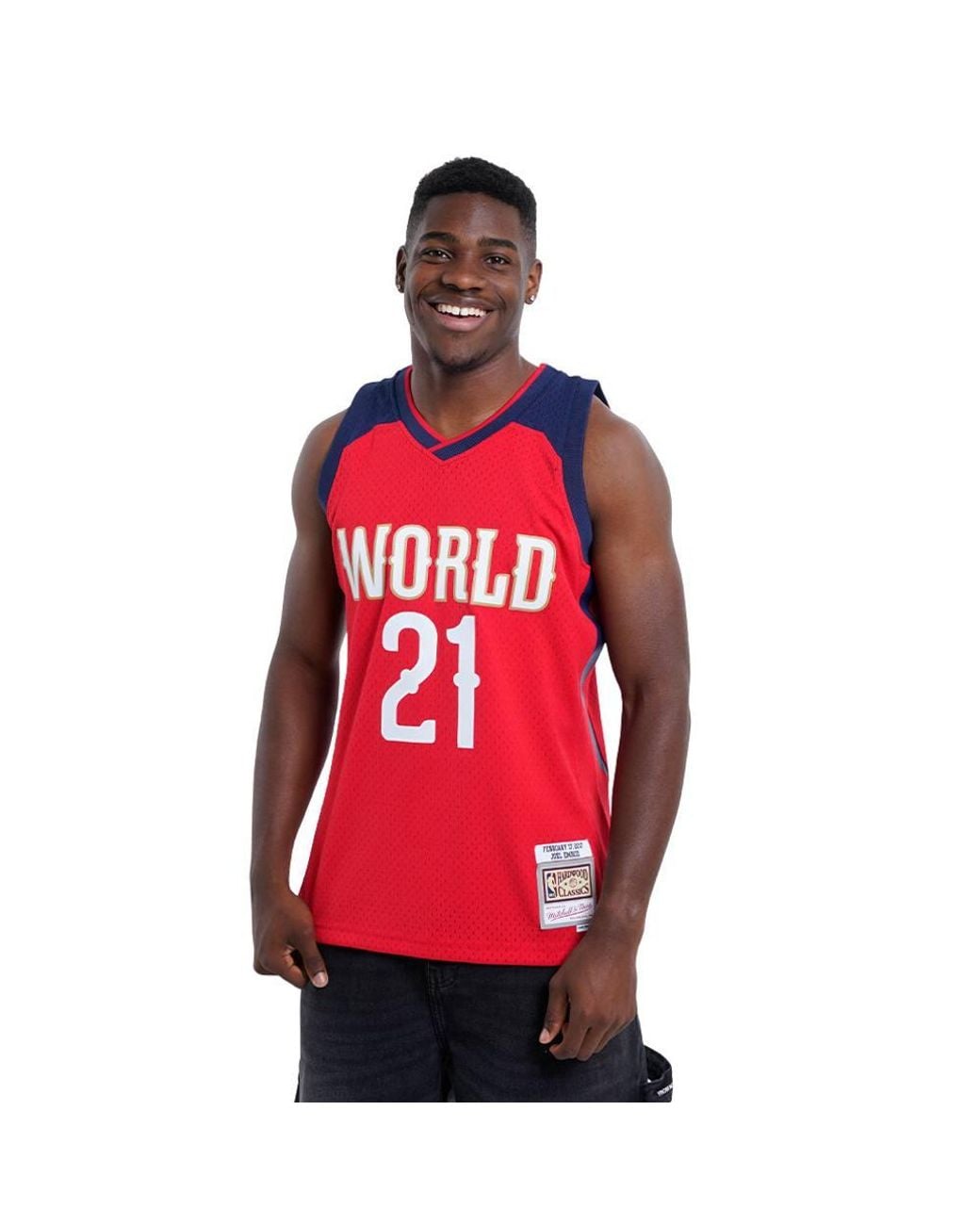 Mitchell & Ness Red Nba All Star Jersey 2017 Joel Embiid for men