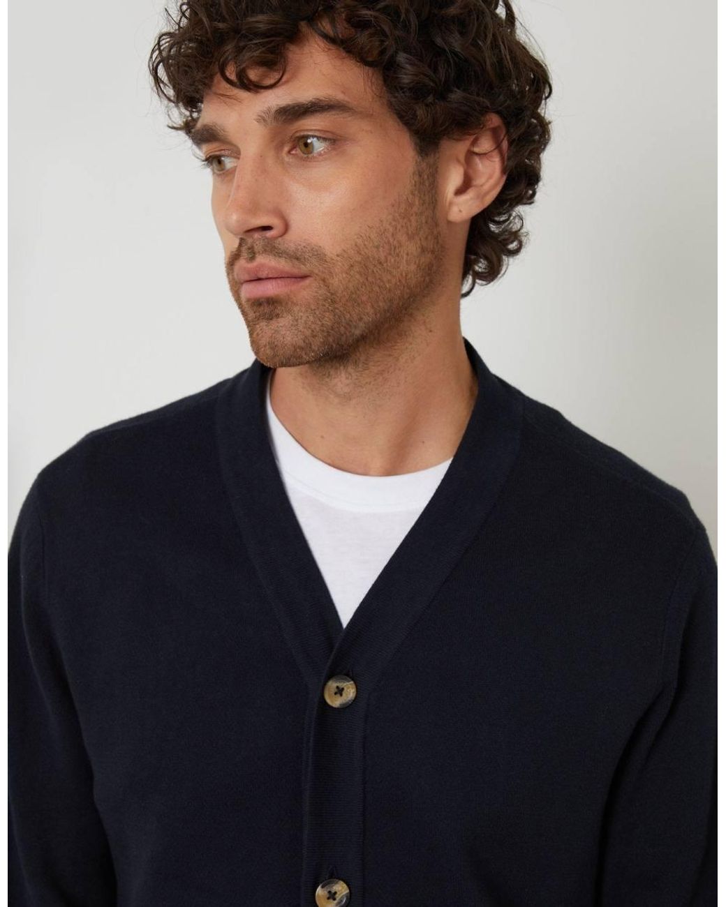 Threadbare Blue Knitted Cardigan for men