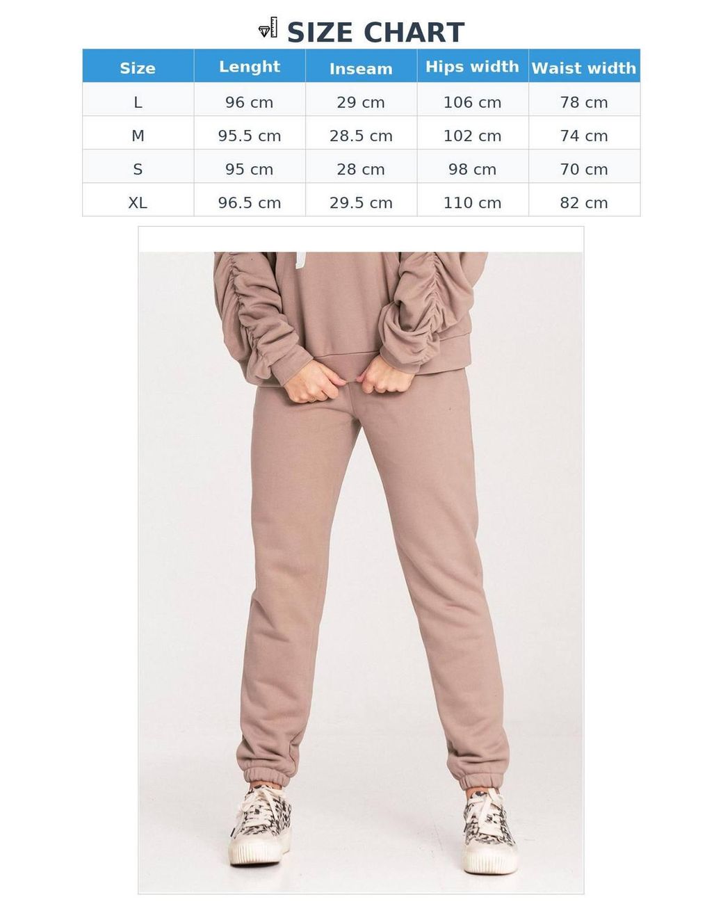 Love Lace Pink Cotton Sweatpants With Elastic Waist Trousers
