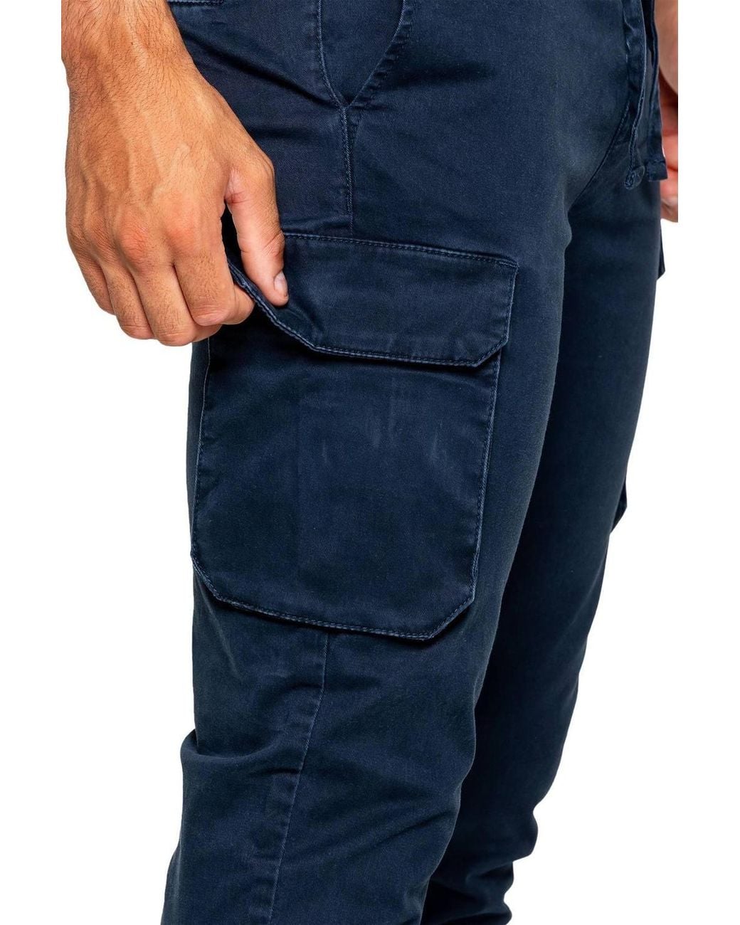 Enzo Blue Cargo Tracksuit Set for men