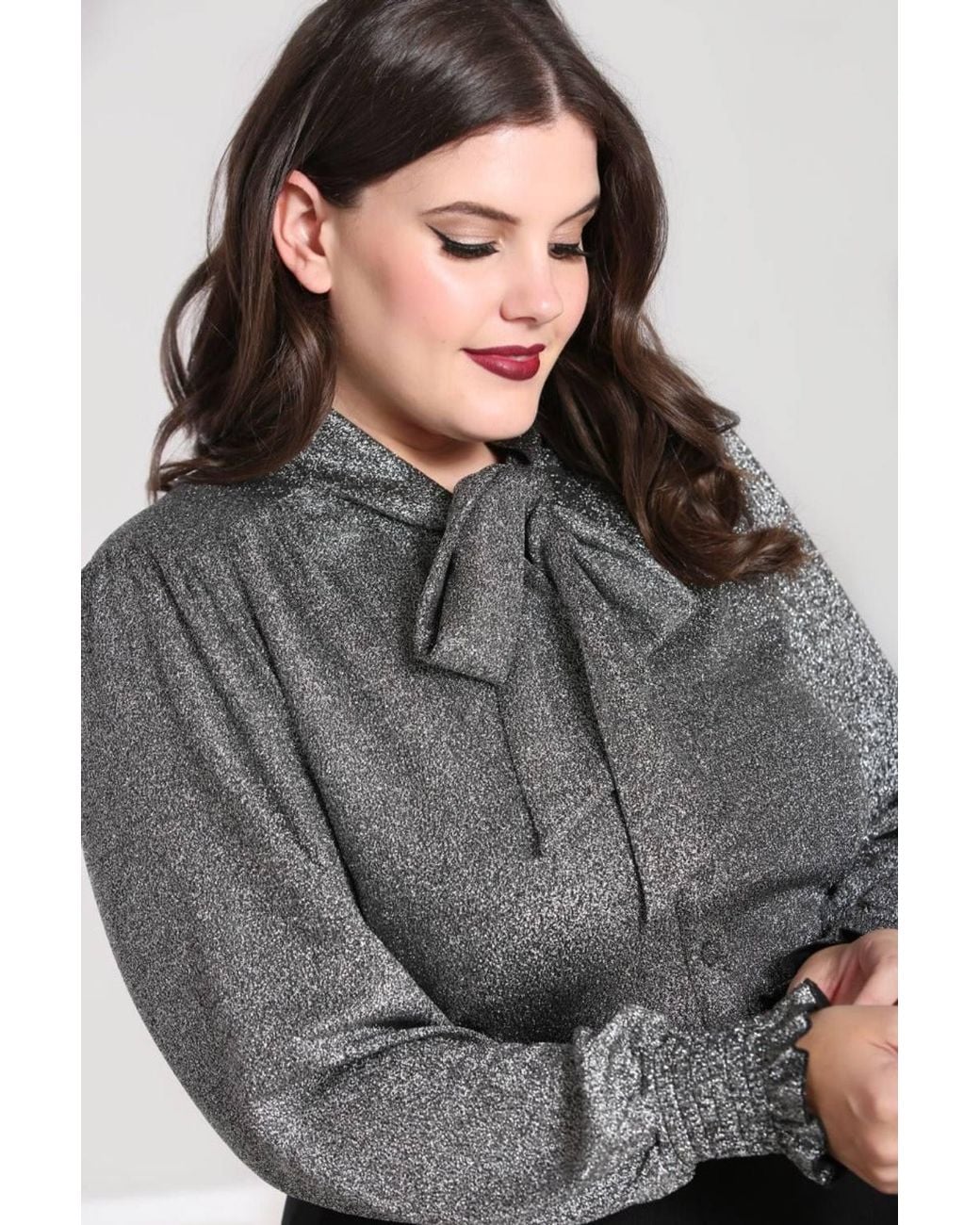 Hell Bunny Gray Haze Blouse