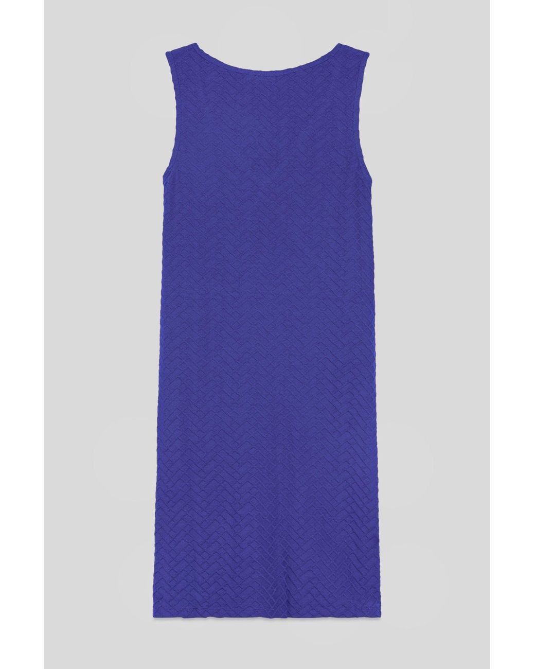 Enorsia Blue Sleeveless Button Detail Mini Dress