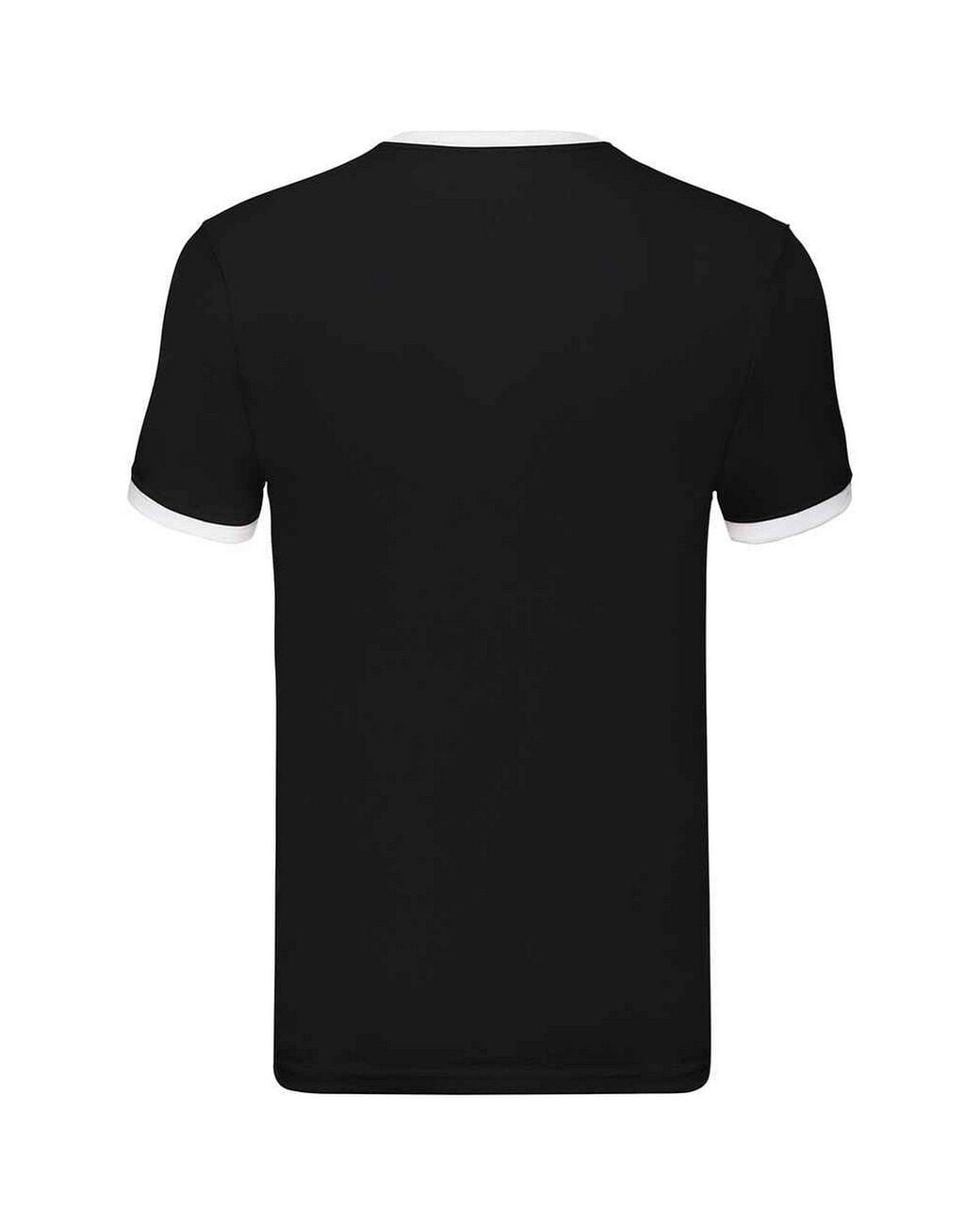 Fruit Of The Loom Black Ringer Contrast T-Shirt for men