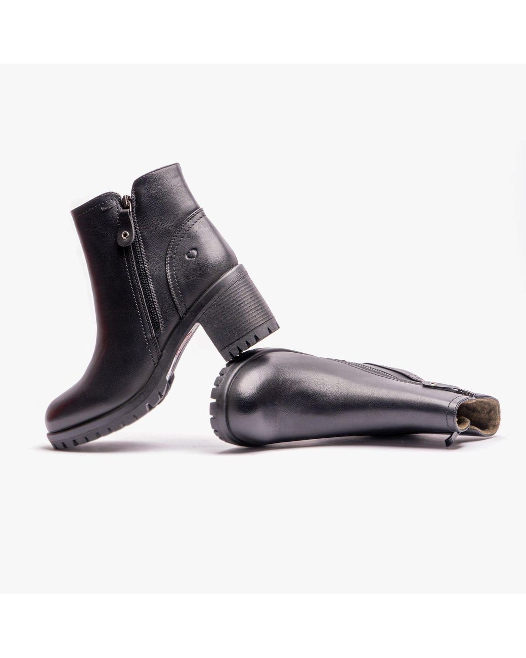 Heavenly Feet Black Larkin Ankle Zip Boots