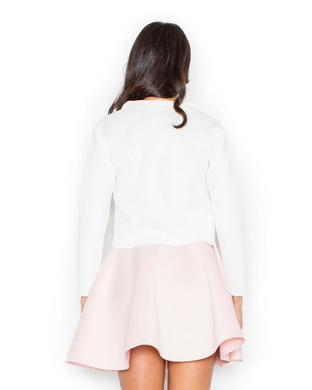 Love Lace White Flared Laser Cut Mini Skirt Elegant Fit