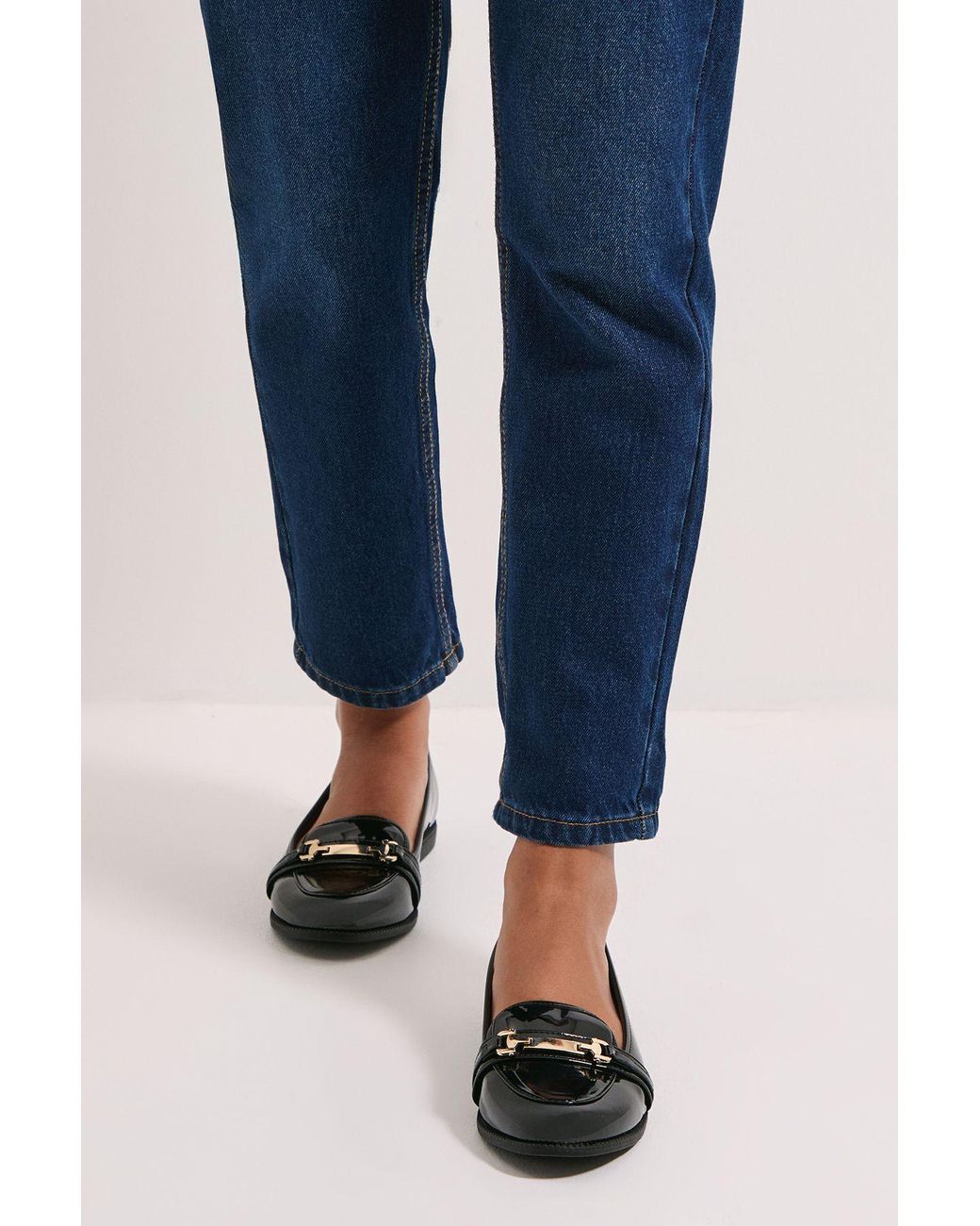 Dorothy Perkins Blue Wide Fit Lora Snaffle Loafers