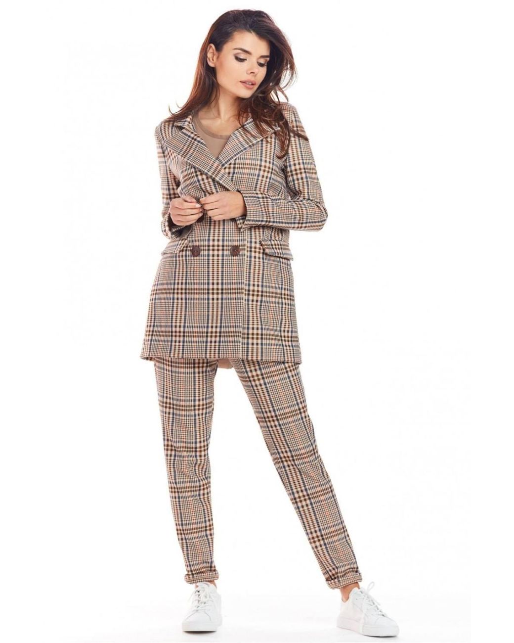 Love Lace Brown Everyday Relaxed Collared Blazer With Buttons