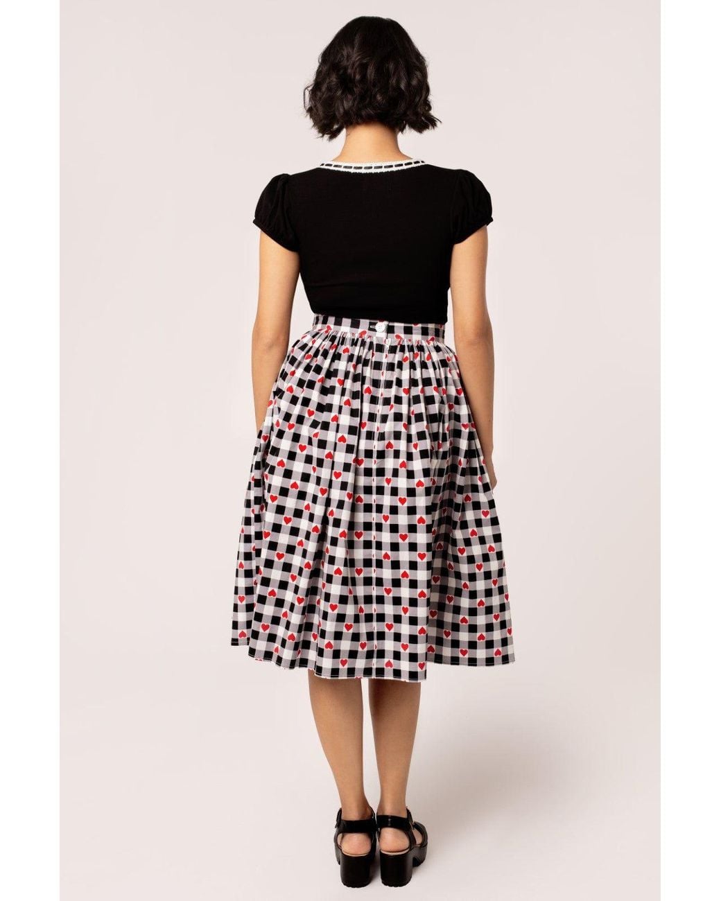Hell Bunny Natural Leonie 50's Style Midi Skirt
