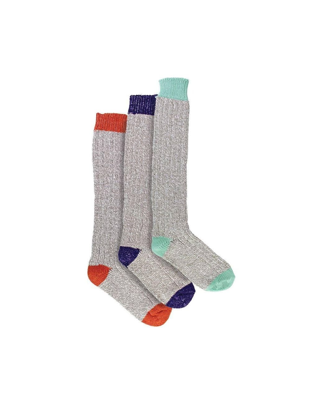 Sock Snob Gray 3 Pairs Extra Long Warm Wool Socks