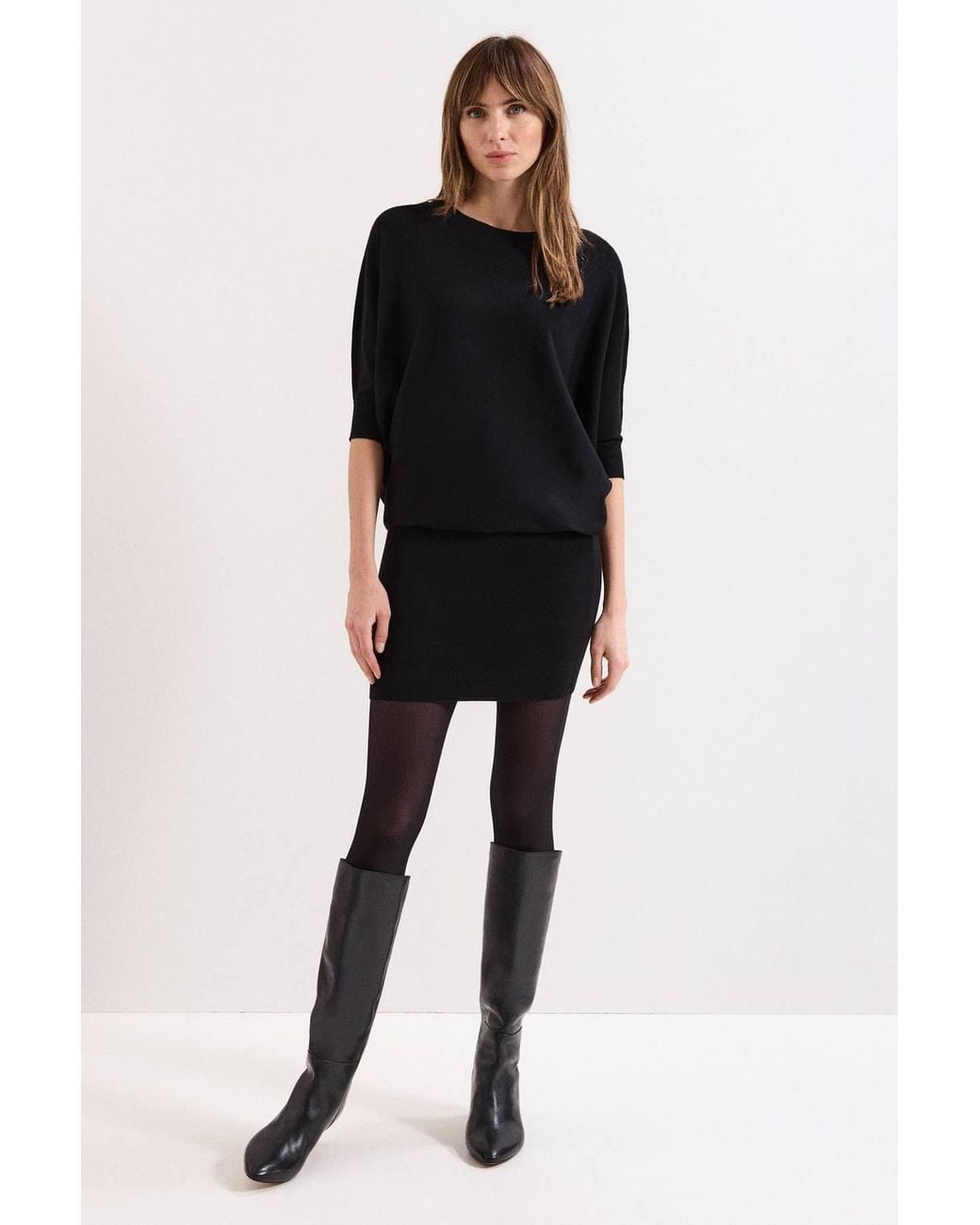 Phase Eight Black Becca Batwing Dress