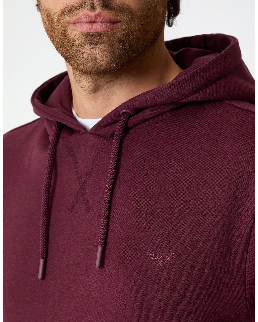 Threadbare Red Cotton Blend 'Clementine' Hoody for men