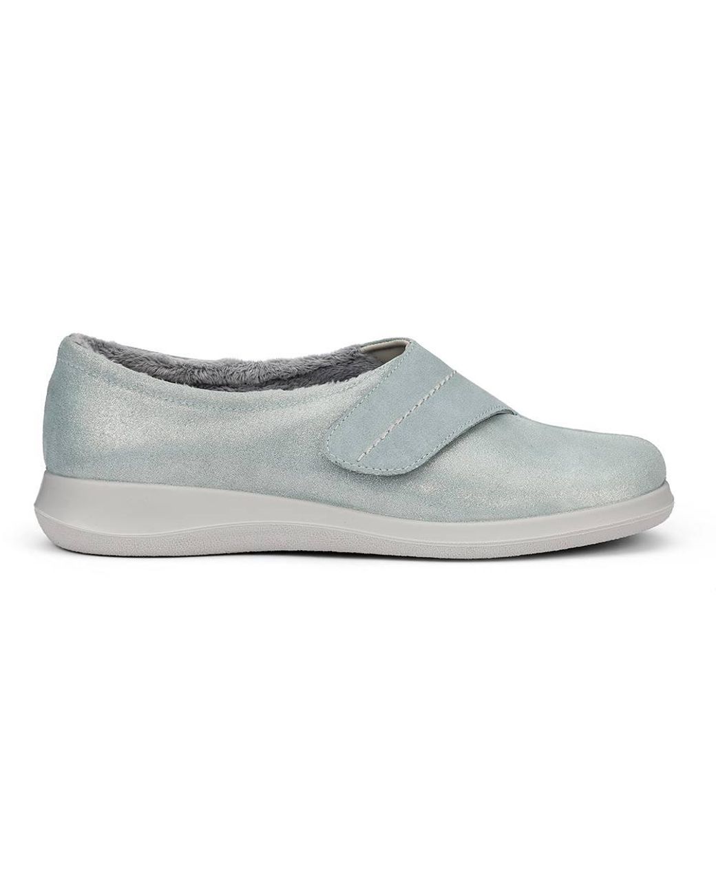 Hotter Gray 'Wrap' Slippers