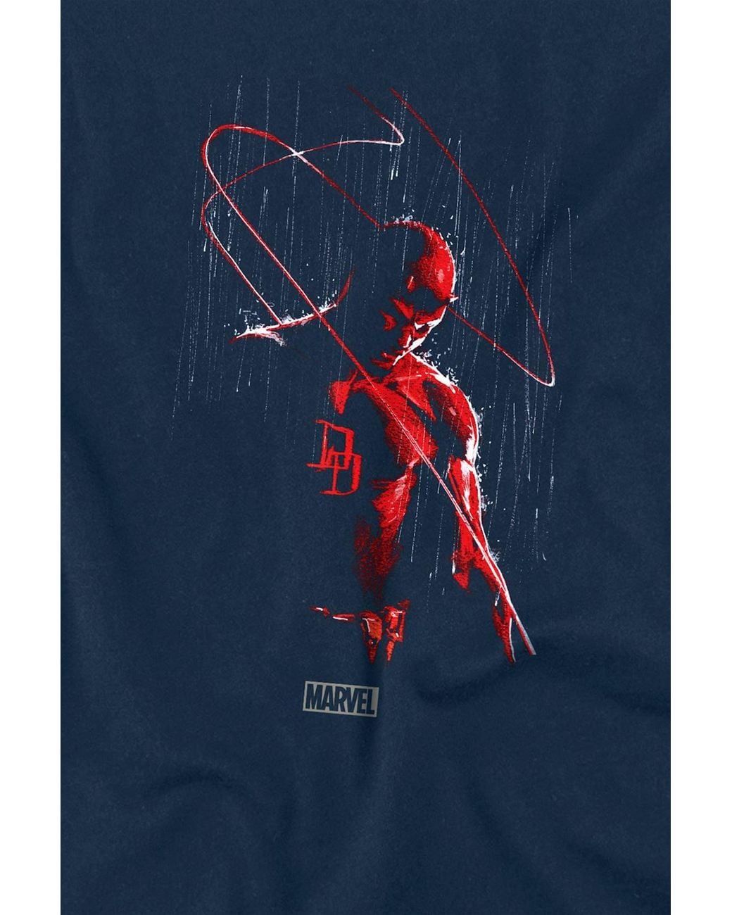 Marvel Blue Daredevil Rain Long Sleeve T-Shirt