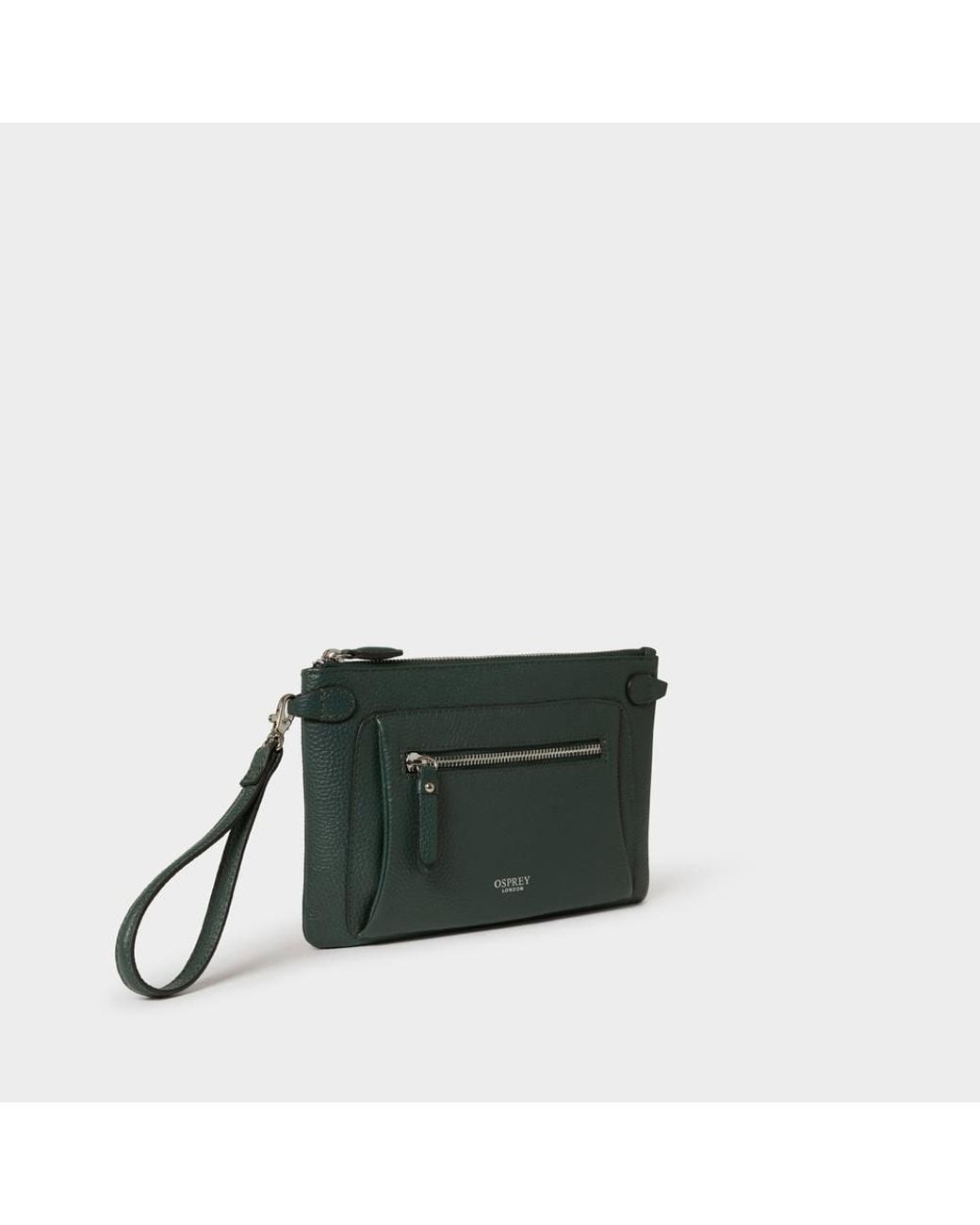 Osprey Green The Ruby Leather Crossbody Clutch Bag