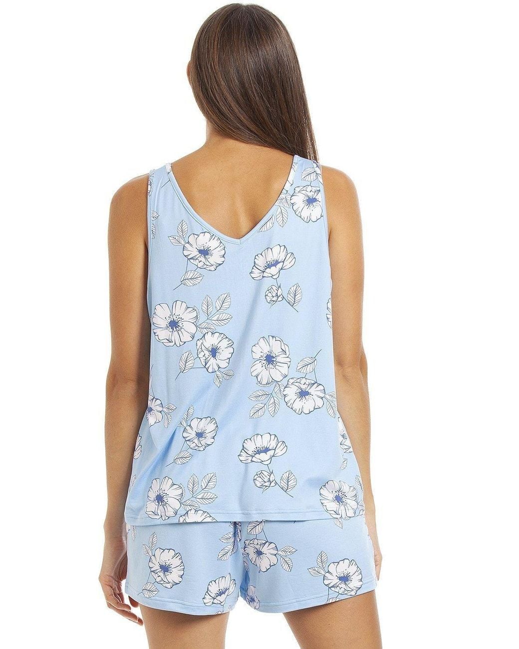 CAMILLE Blue Spandex Short Pyjama Set