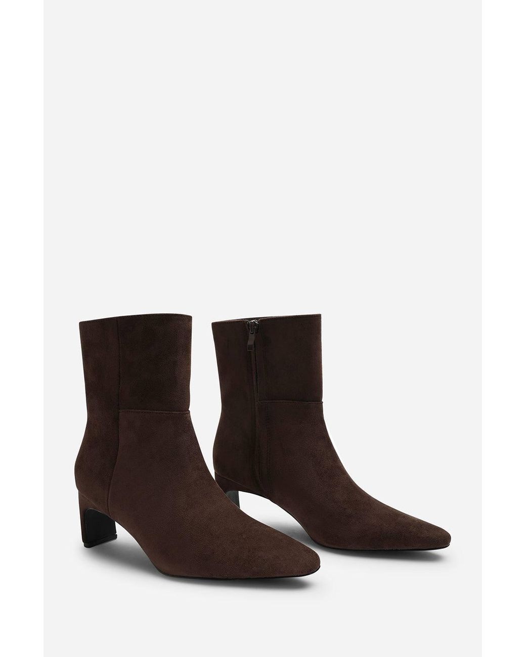 Where's That From Black Hirlis Snipped Toe Heeled Ankle Boot