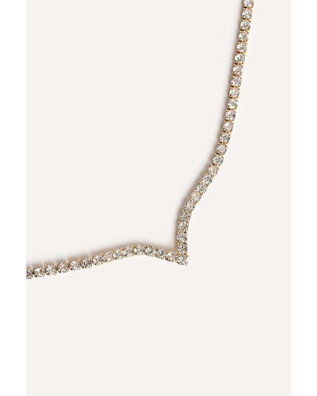 Linzi Natural Evermore V-Shape Tennis Necklace
