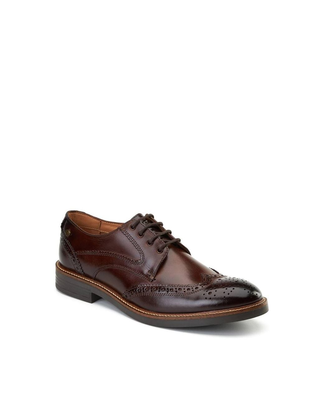 Base London Brown York Brogue Shoe for men