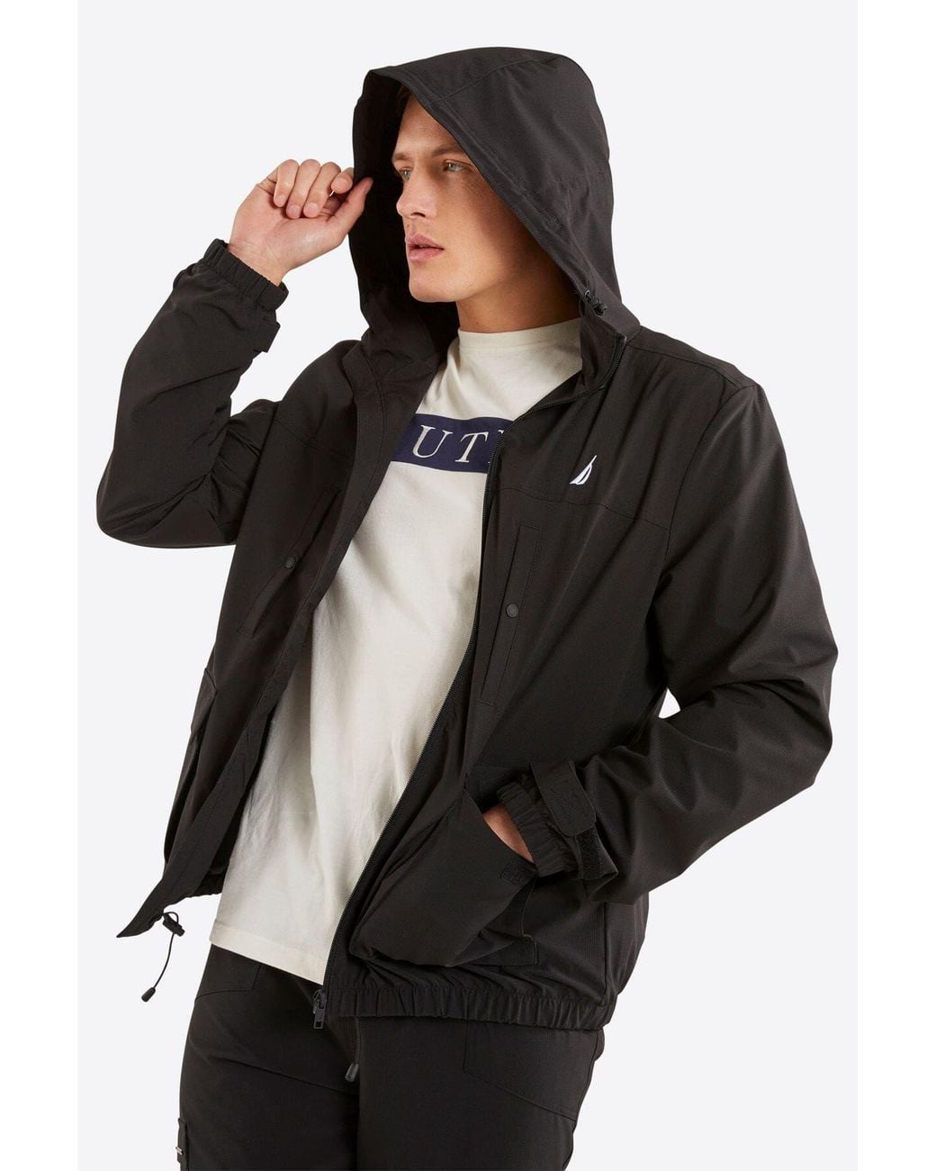 Nautica Black 'Jace' Full Zip Jacket for men