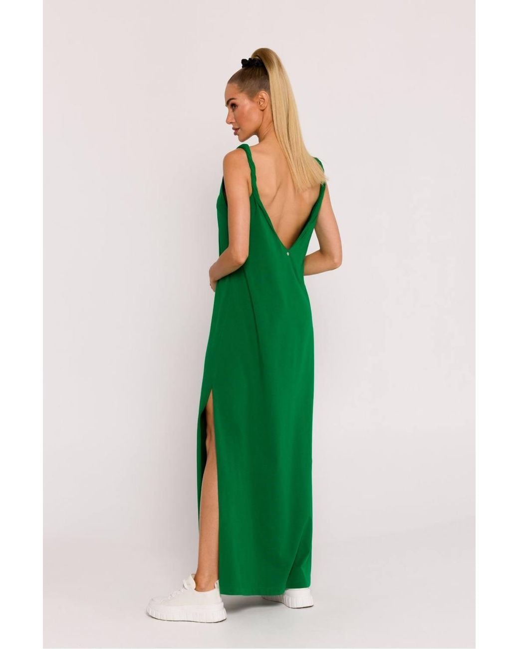 Love Lace Green Summer Knitted Oversized Strappy Maxi Dress
