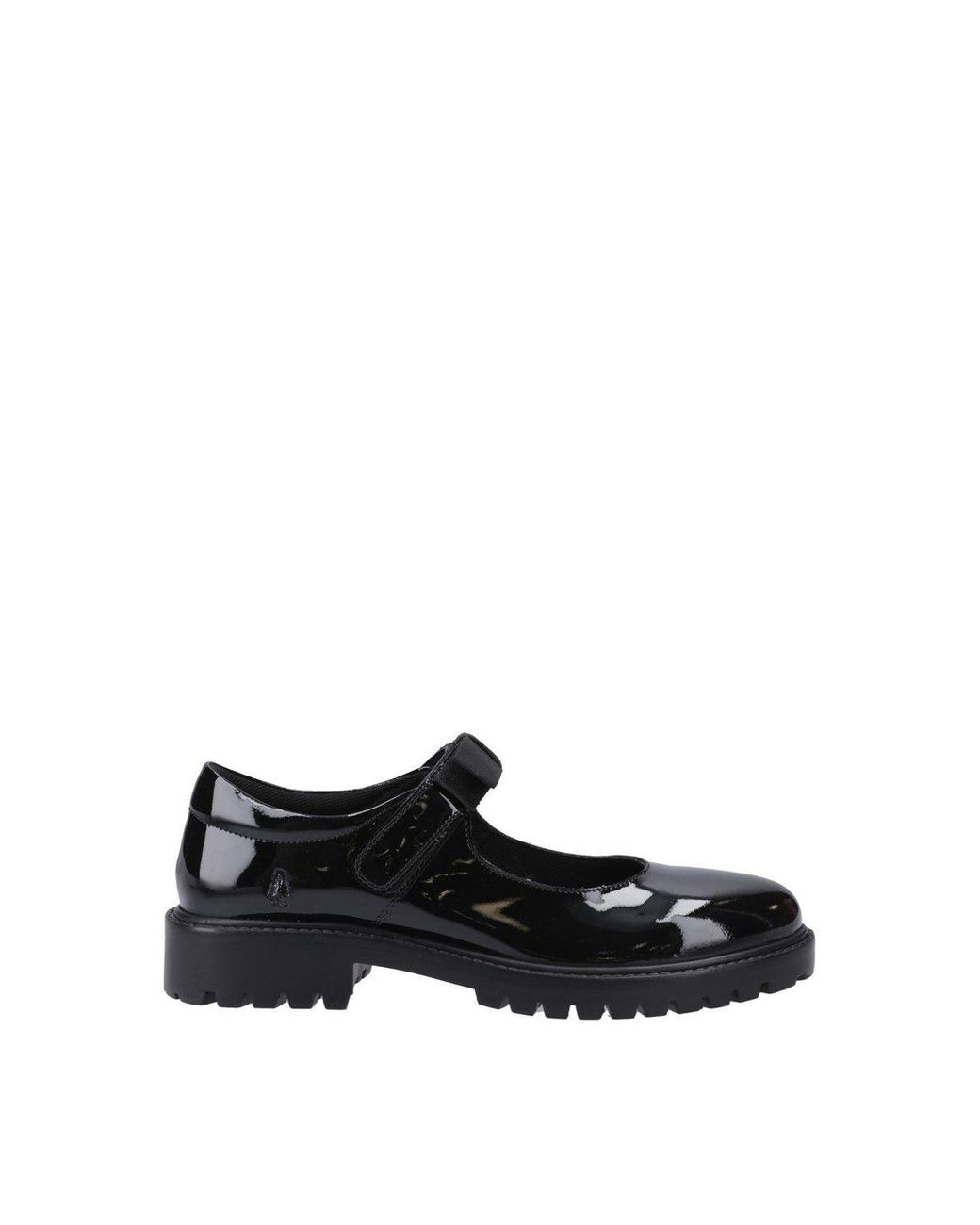 Hush Puppies Black Astrid Bow Patent Senior
